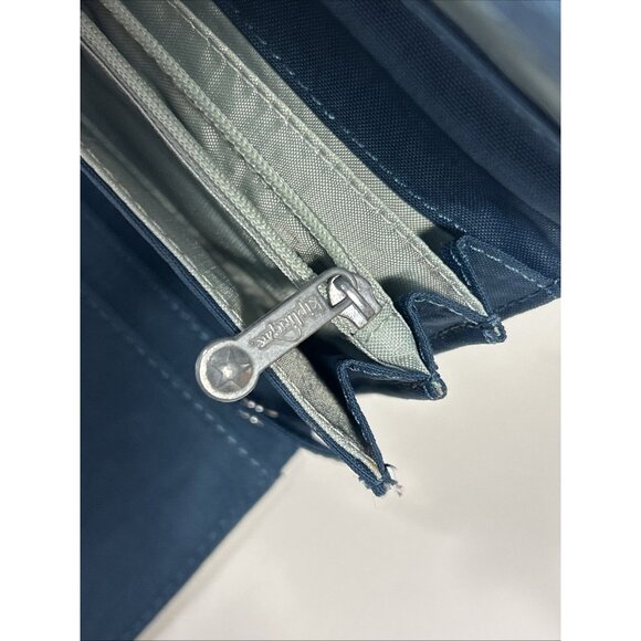 KIPLING TEDDI Wallet Large Organizer Teal/blue Zipper Snap Style# AC2378 - Picture 7 of 8